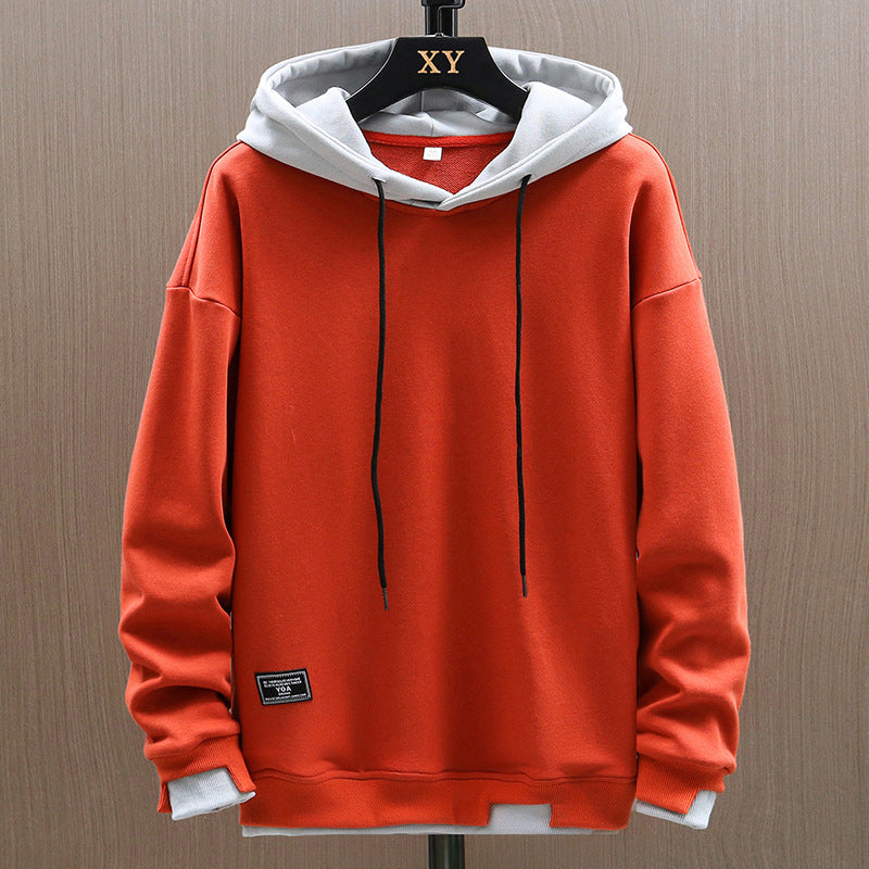 Men Hoodie Two Tone Kangaroo Pocket