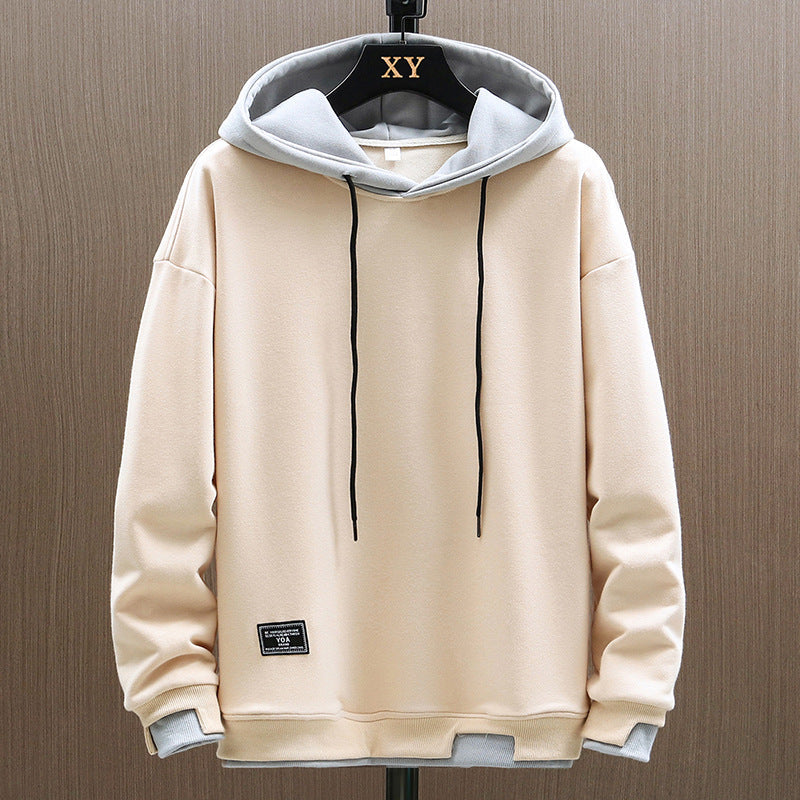 Men Hoodie Two Tone Kangaroo Pocket