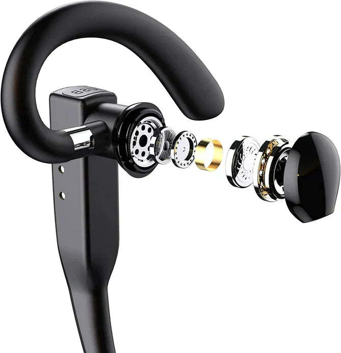 Men Bluetooth 5.1 Noise Cancelling Headset Dual Mic