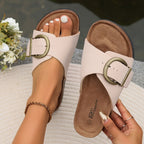 Orthopedic Slippers Women Ergonomic Footbed Adjustable Buckle