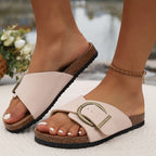 Orthopedic Slippers Women Ergonomic Footbed Adjustable Buckle