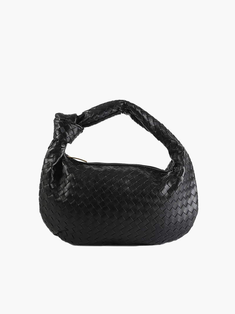 Woven Handbag | Medium Braided Bag | Faux Leather, Everyday