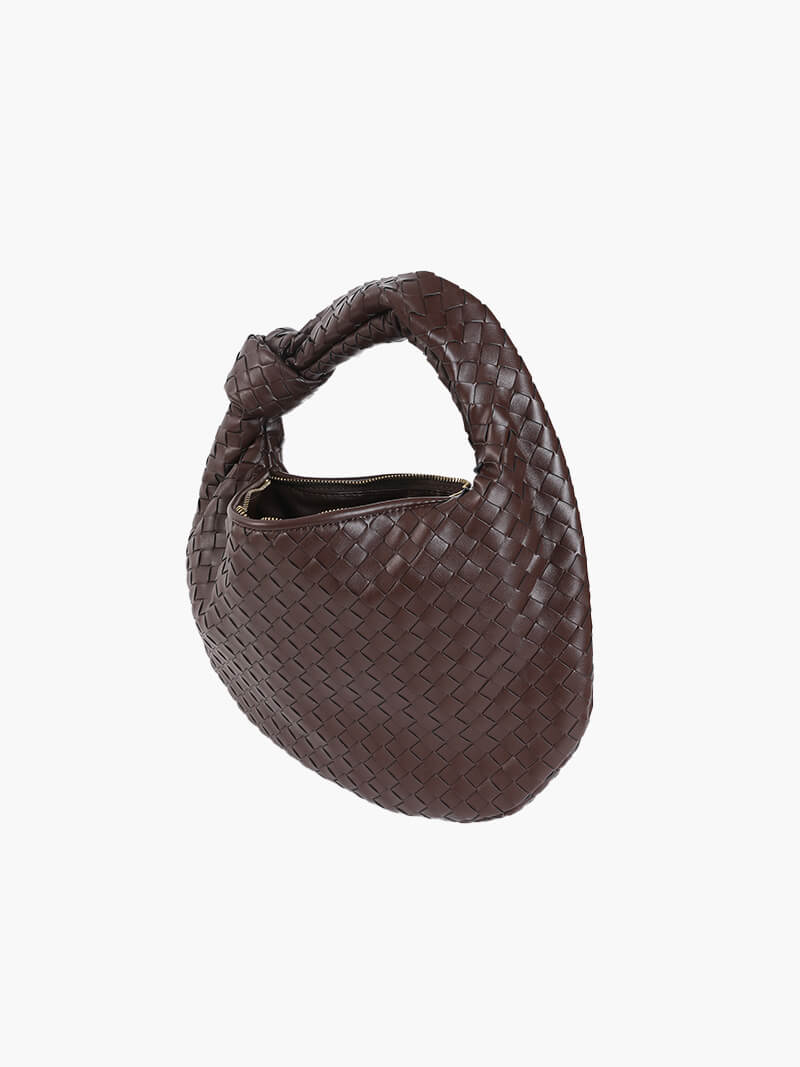 Woven Handbag | Medium Braided Bag | Faux Leather, Everyday