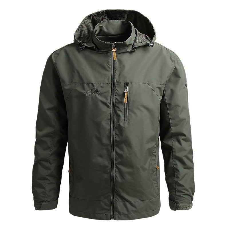 Men softshell jacket regular fit lightweight wind and water resistant