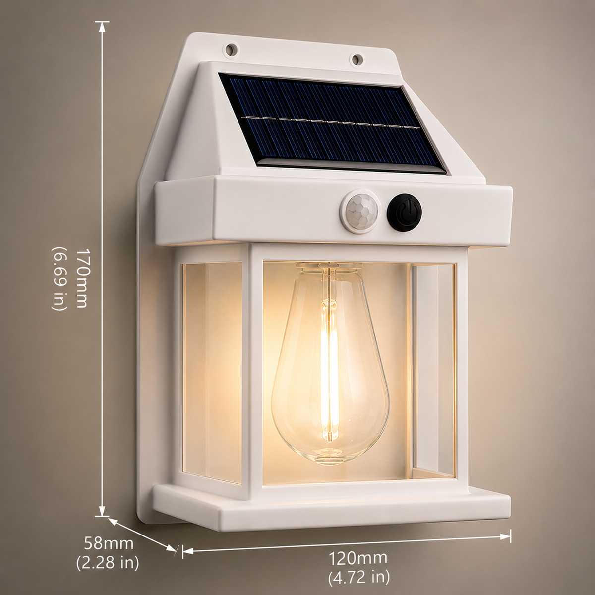 Solar Garden Light Wall Mounted Waterproof LED Motion Sensor