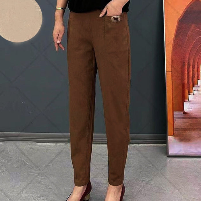 Clea | Women's Cotton Pants | Elasticated, All-Season | Multiple Colors