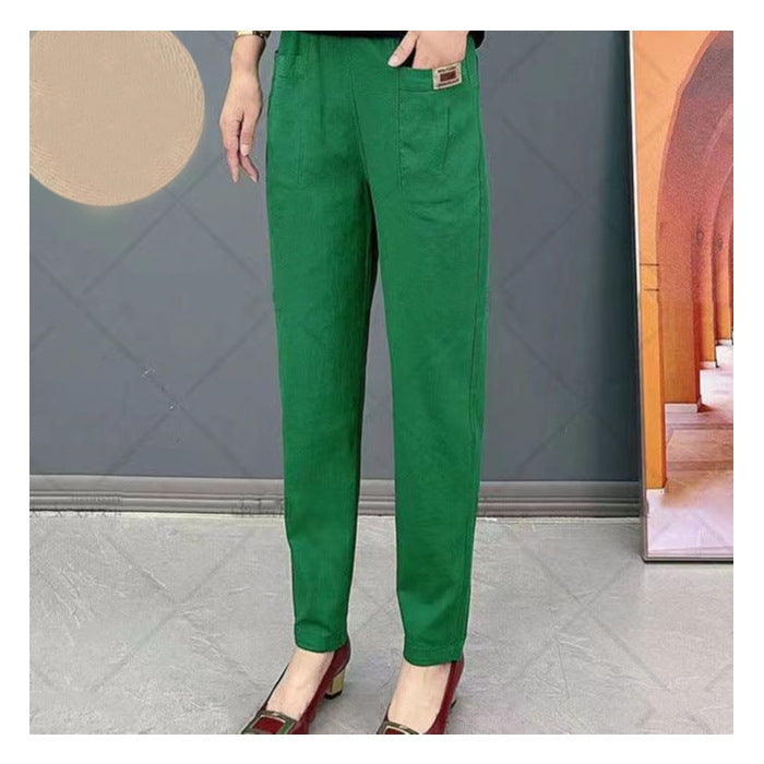 Clea | Women's Cotton Pants | Elasticated, All-Season | Multiple Colors