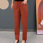 Clea | Women's Cotton Pants | Elasticated, All-Season | Multiple Colors