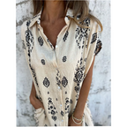 Women Cotton Linen Dress Loose Fit with Pockets