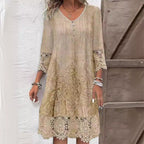 Anneke | Midi Dress | Embroidered, Breathable Fabric | Figure-Skimming Fit