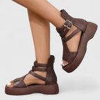 Orthopedic Sandals Women Platform Adjustable Multi Strap Design