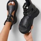 Orthopedic Sandals Women Platform Adjustable Multi Strap Design