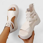 Orthopedic Sandals Women Platform Adjustable Multi Strap Design