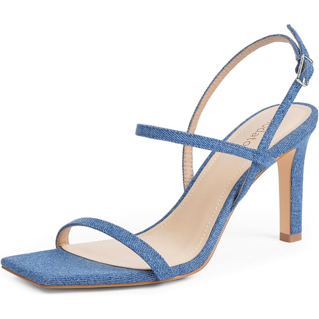 Cocktail Sandals | Women Strappy Open Toe High Heel Ankle Strap
