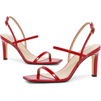 Cocktail Sandals | Women Strappy Open Toe High Heel Ankle Strap