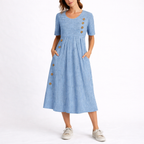 Vianne | Midi Dress | Striped, Relaxed Fit | Lightweight, Everyday