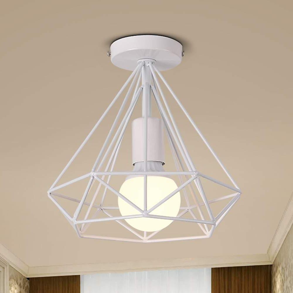 Calla | Ceiling Lamp | Retro Geometric Cage, Black, LED, 9W | Indoor