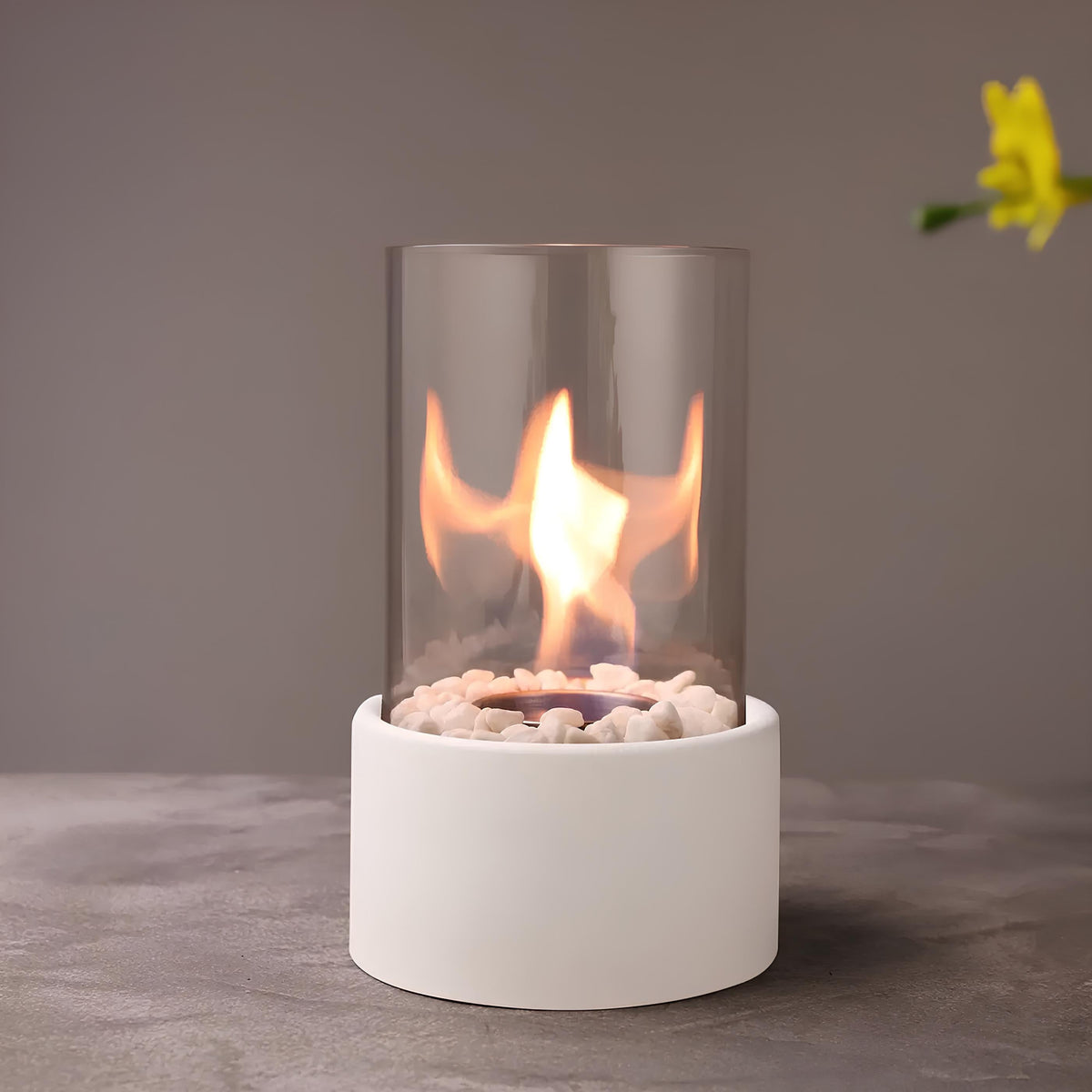 Fleur | Oil Lamp | Decorative Ethanol Flame Lamp | Metal & Glass, Indoor & Outdoor