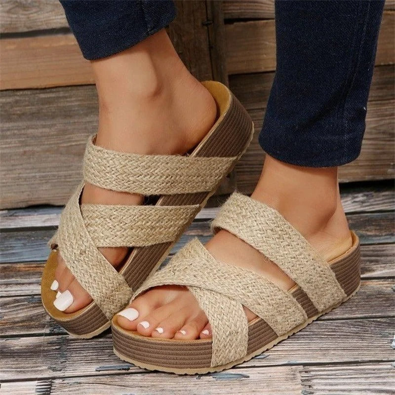 Juno | Platform Slide Sandals | Women's Orthopedic, Slip-On | Summer