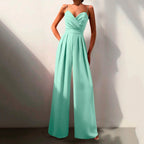 Women Jumpsuit Sleeveless Wide Leg Summer Romper | Edith