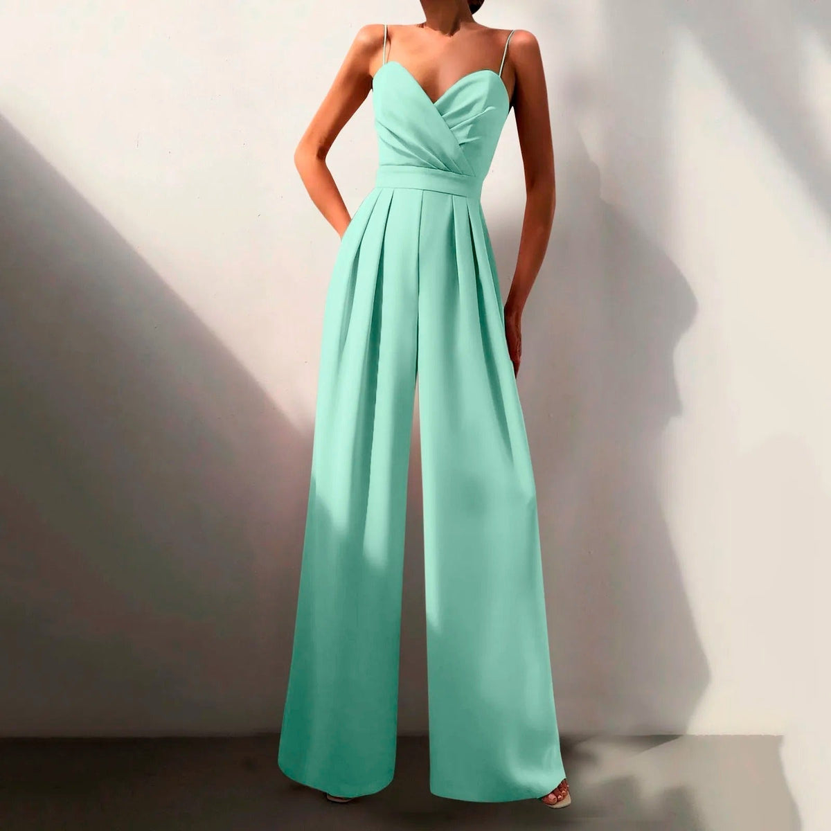 Women Jumpsuit Sleeveless Wide Leg Summer Romper | Edith