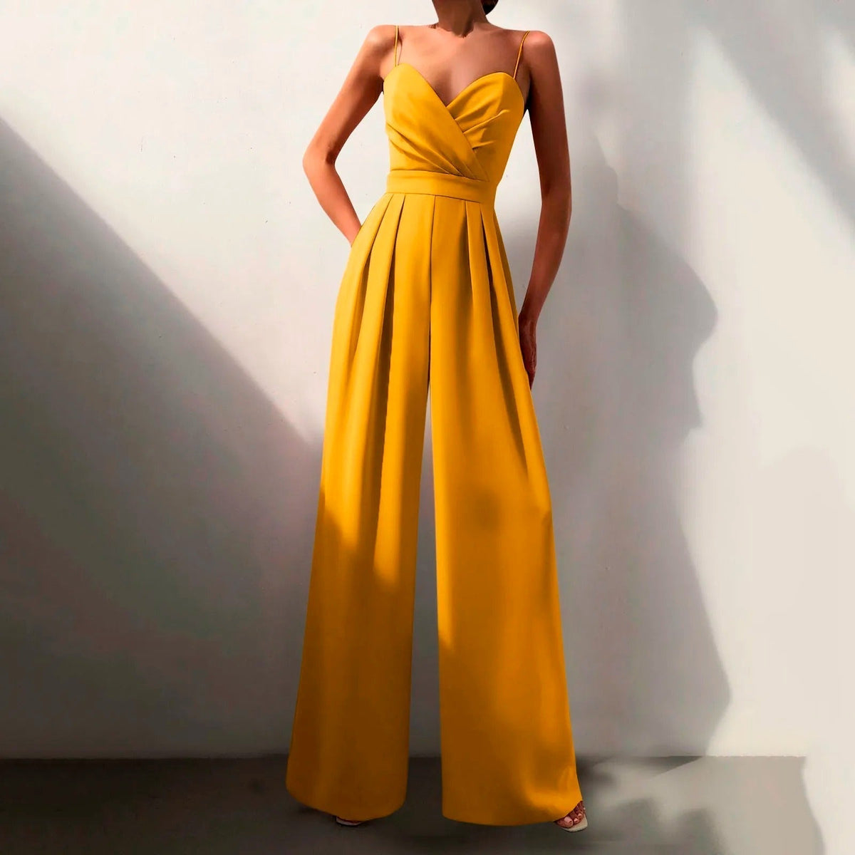Women Jumpsuit Sleeveless Wide Leg Summer Romper | Edith
