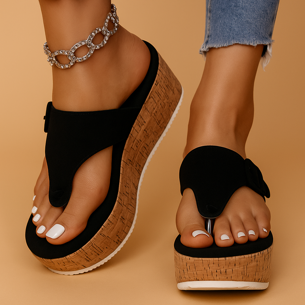 Orthopedic Sandals Women Platform Sole Anti Slip Adjustable Straps