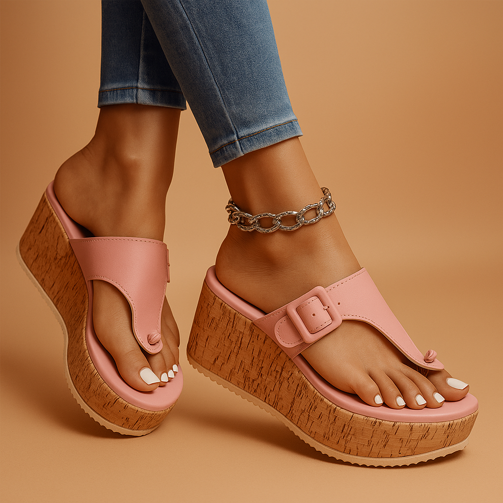 Orthopedic Sandals Women Platform Sole Anti Slip Adjustable Straps