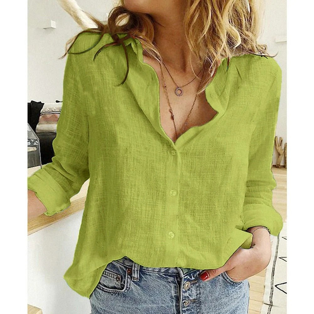 Ondine | Women's Blouse | Long Sleeve, Button-Front | Printed & Solid