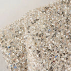 Sequin Dress Women Mini Sparkly Fitted Shoulder Pads Bodycon