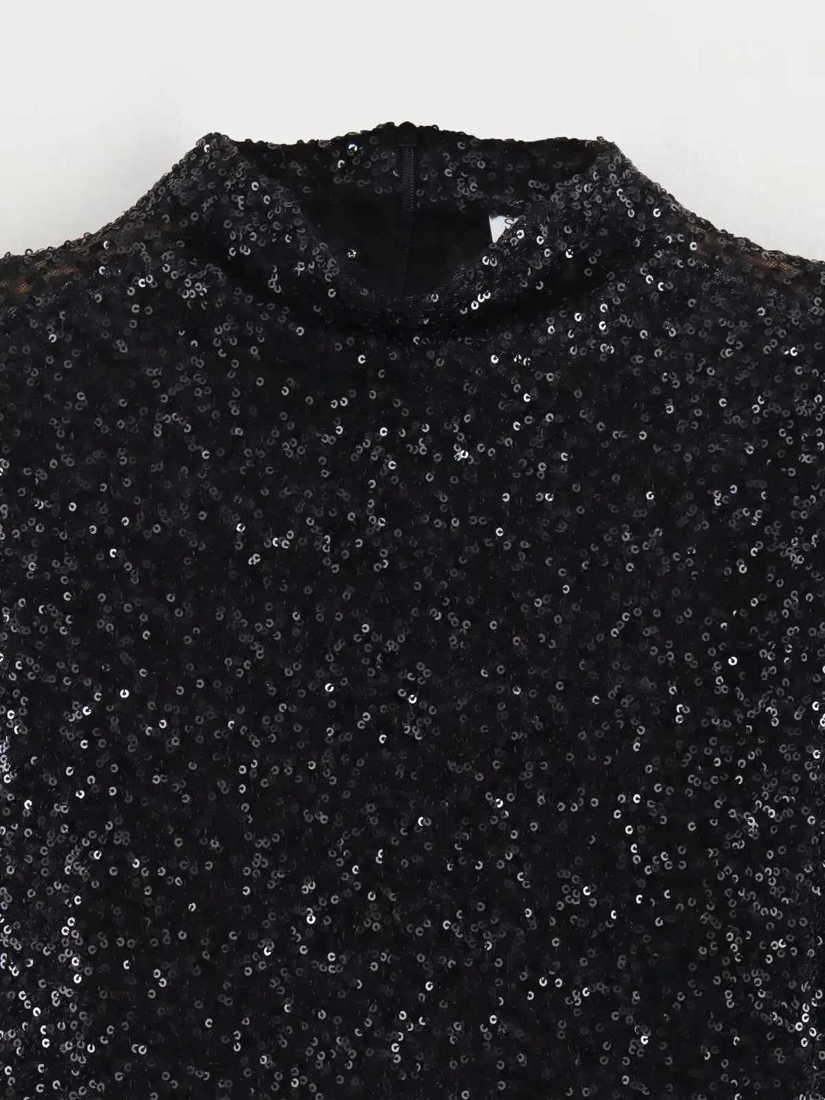 Sequin Dress Women Mini Sparkly Fitted Shoulder Pads Bodycon