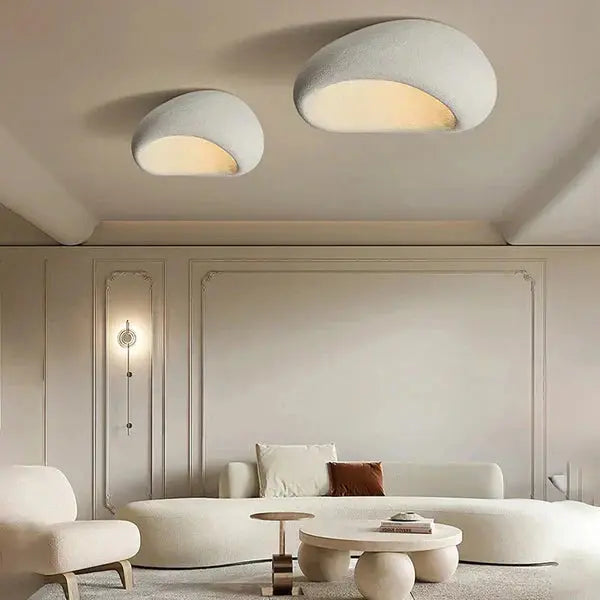 Ceramic Ceiling Light Wabi-Sabi Organic Minimalist