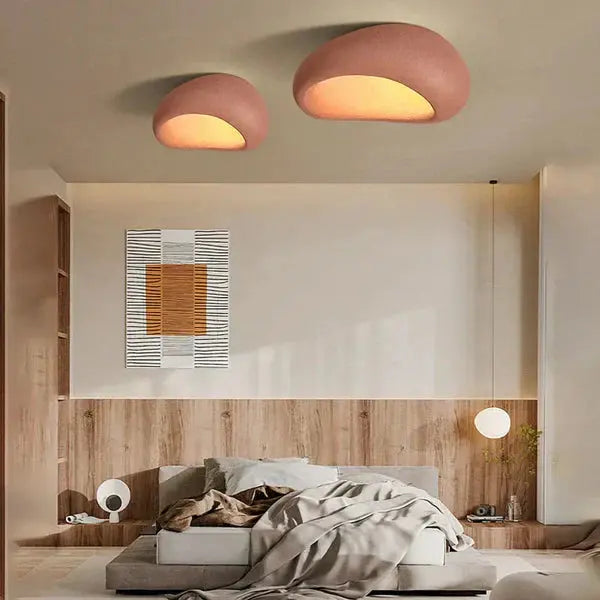 Ceramic Ceiling Light Wabi-Sabi Organic Minimalist
