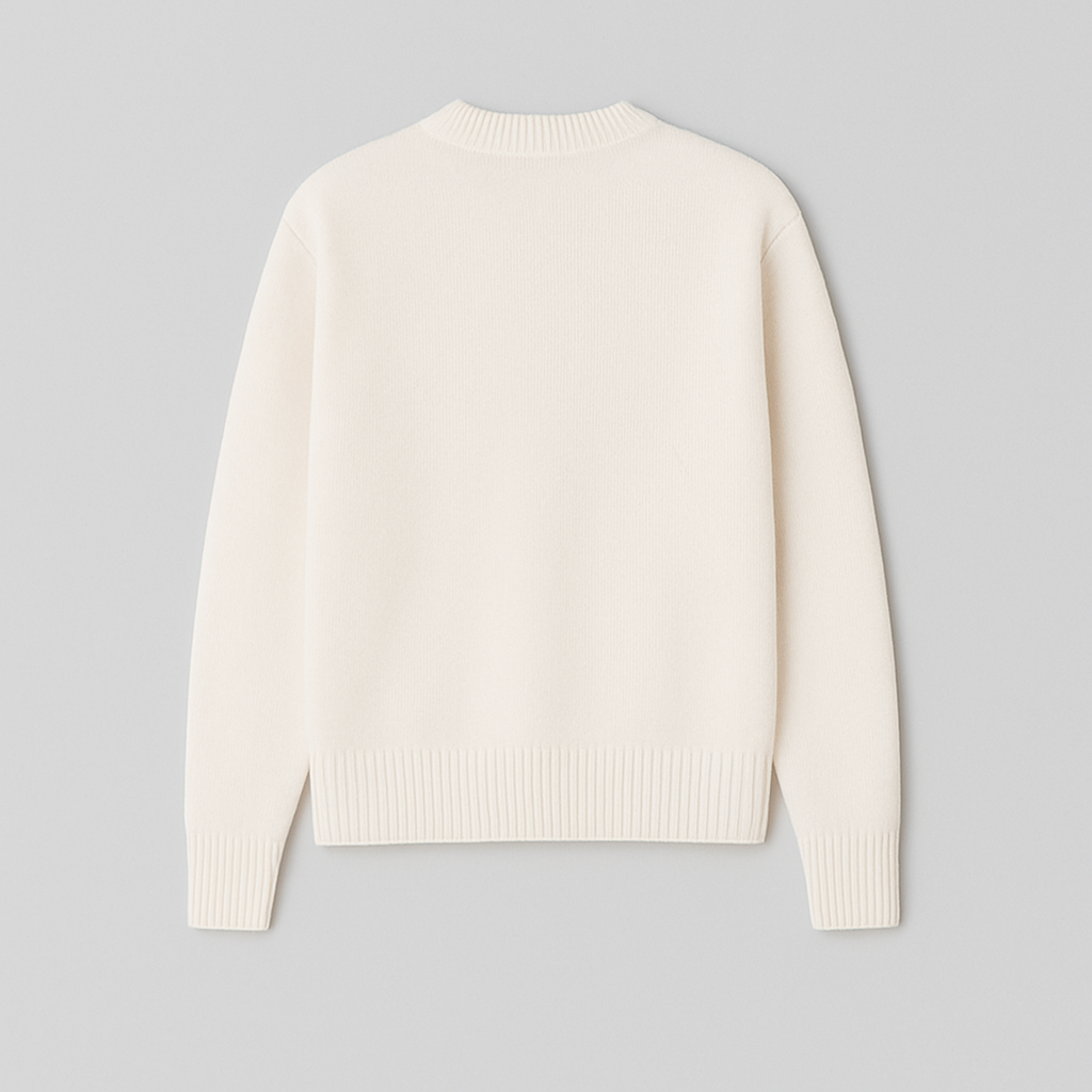 Romy | Women's Oversized Sweater | Heart Ace Print, Round Neck | All-Season