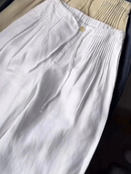 Women Wide Leg Linen Pants High Waist Smocked Culottes | Marlow