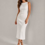 Briar | Midi Dress | Sleeveless, Textured Fabric | Fitted Silhouette