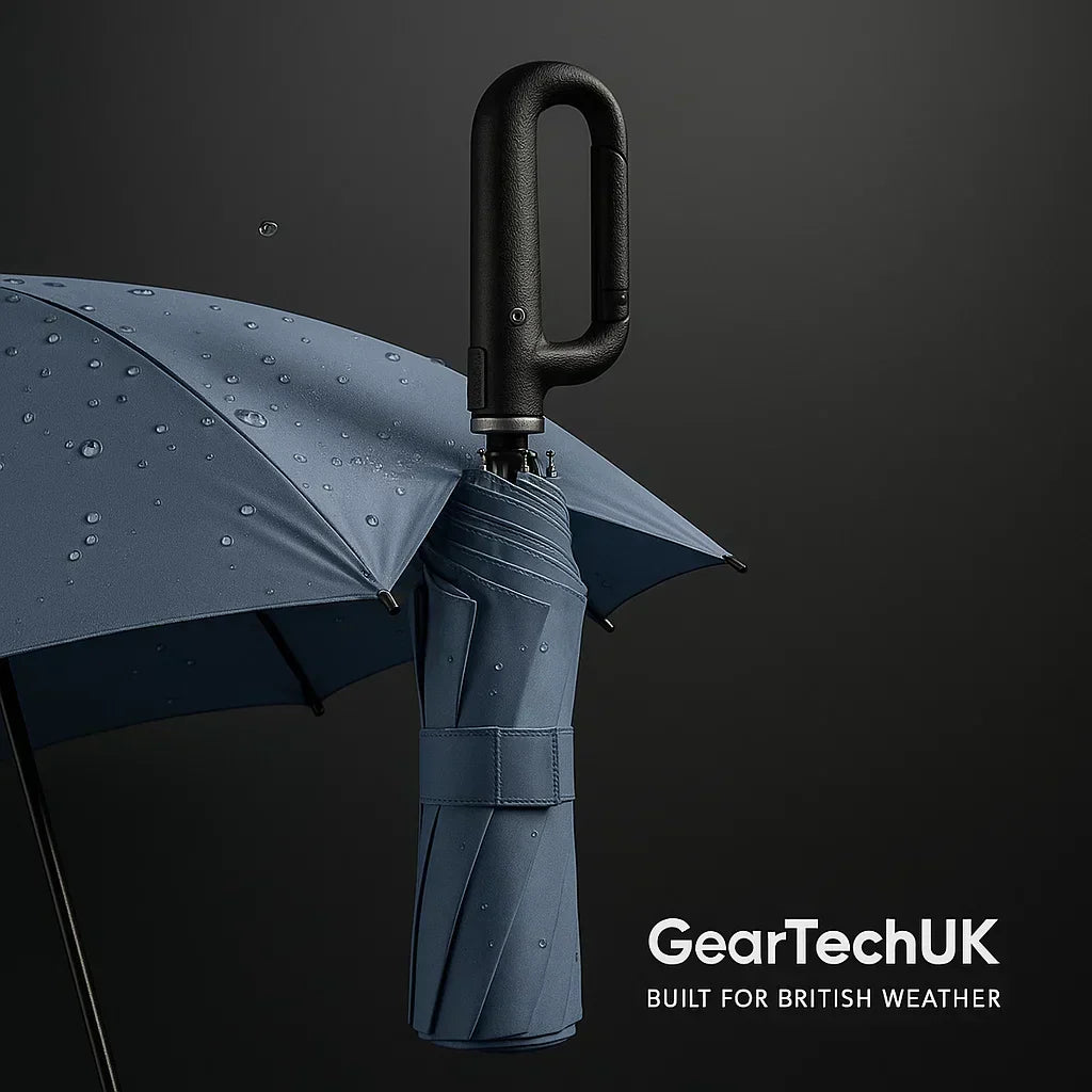 Umbrella Windproof Automatic Folding Carabiner Clip Reflective Strip