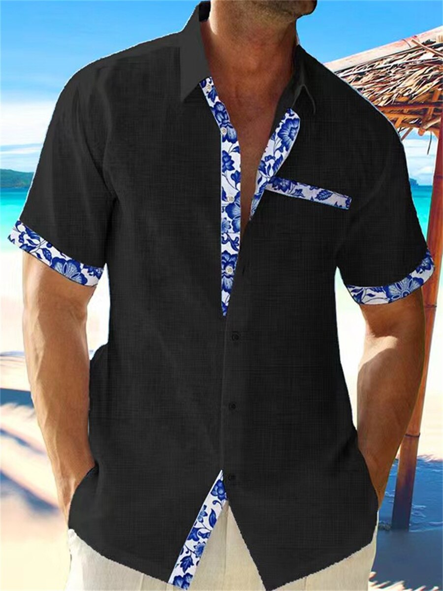 Men Lightweight Breathable Relaxed Fit Casual Long Sleeve Shirt