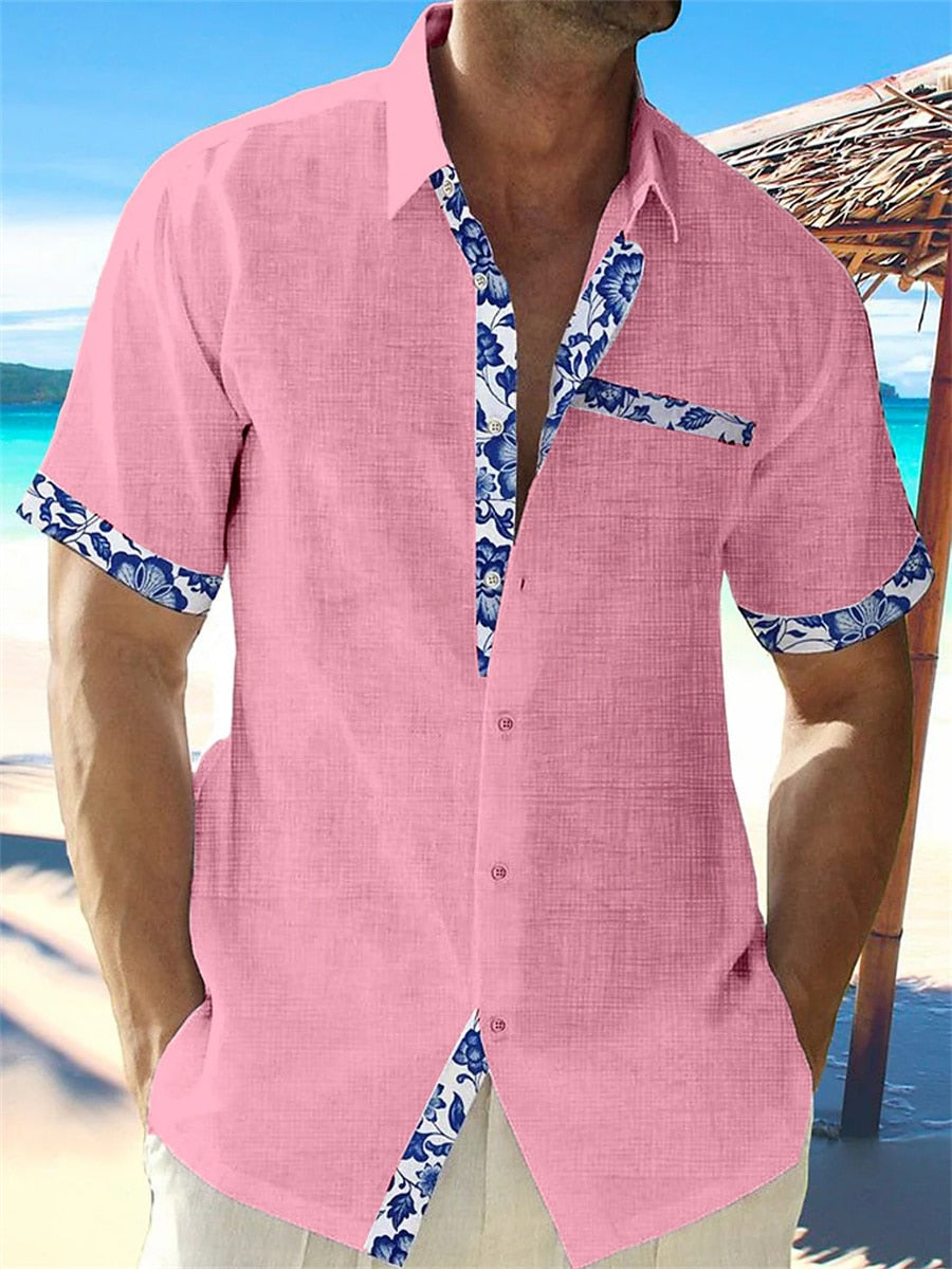 Men Lightweight Breathable Relaxed Fit Casual Long Sleeve Shirt