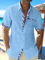 Men Lightweight Breathable Relaxed Fit Casual Long Sleeve Shirt