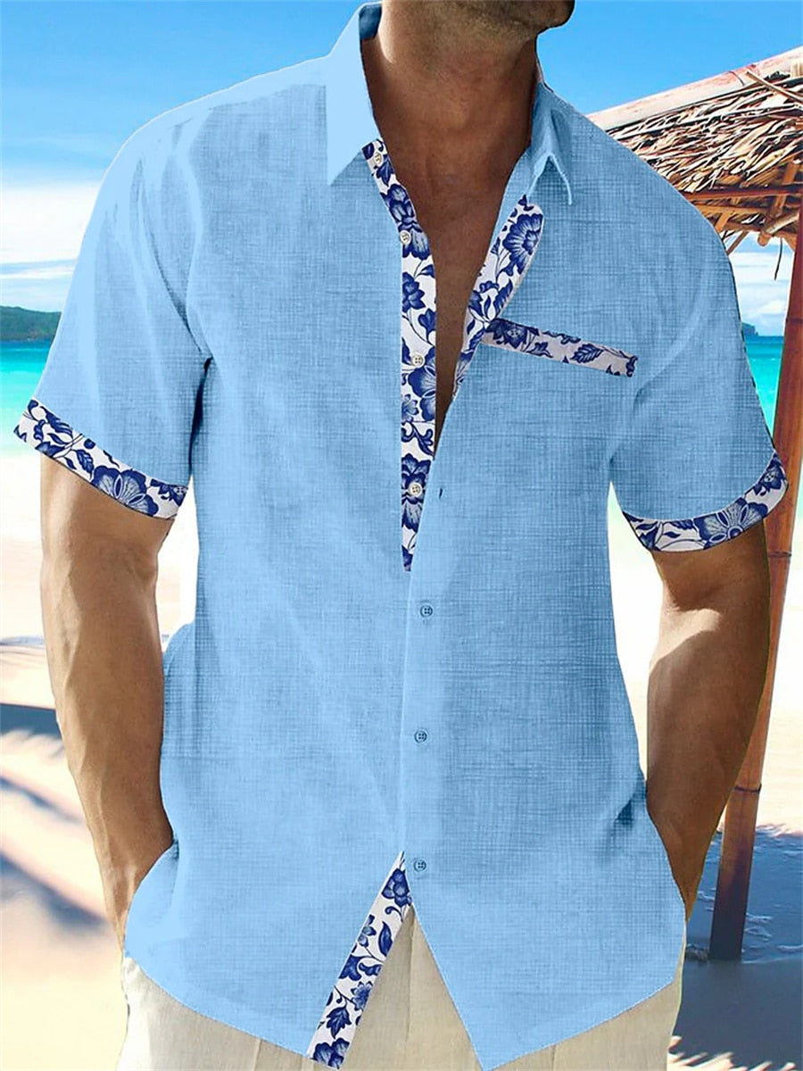 Men Lightweight Breathable Relaxed Fit Casual Long Sleeve Shirt