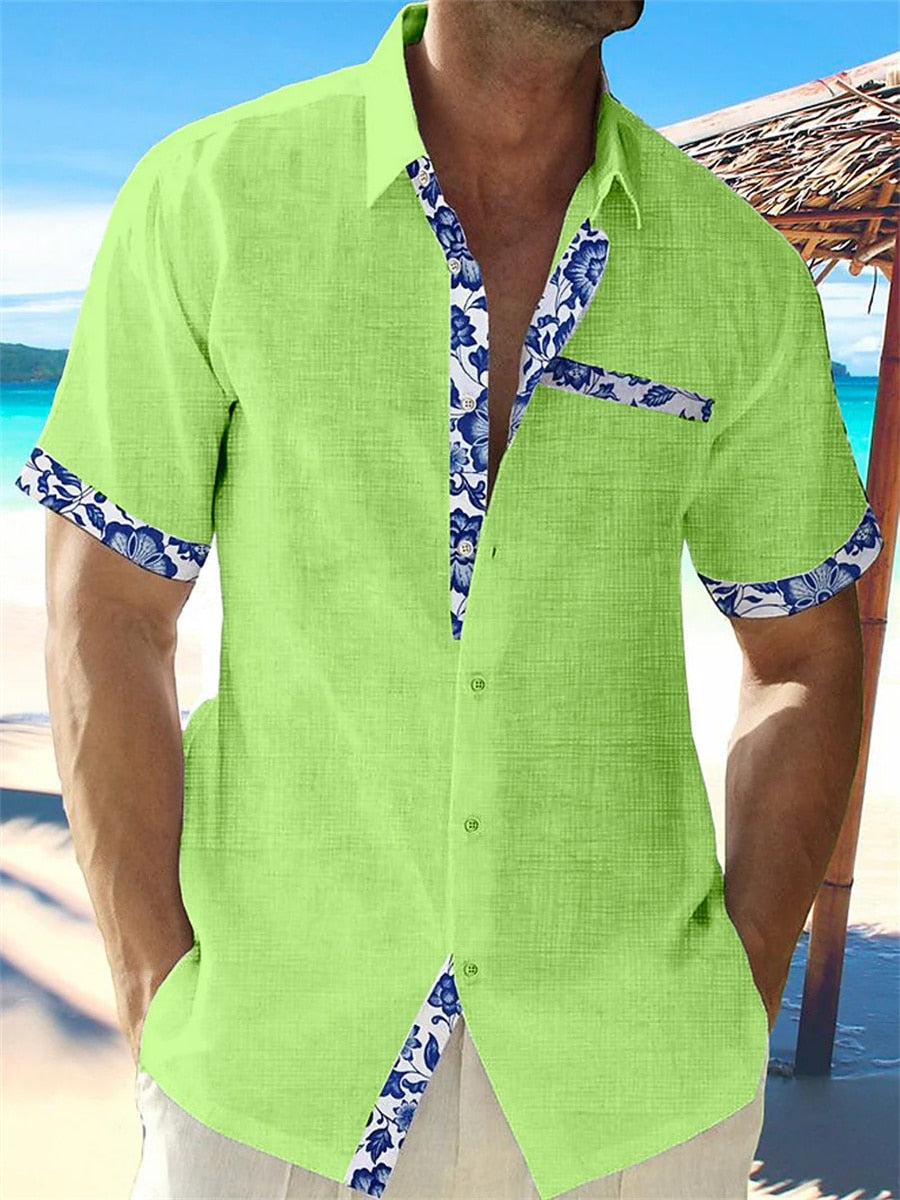 Men Lightweight Breathable Relaxed Fit Casual Long Sleeve Shirt
