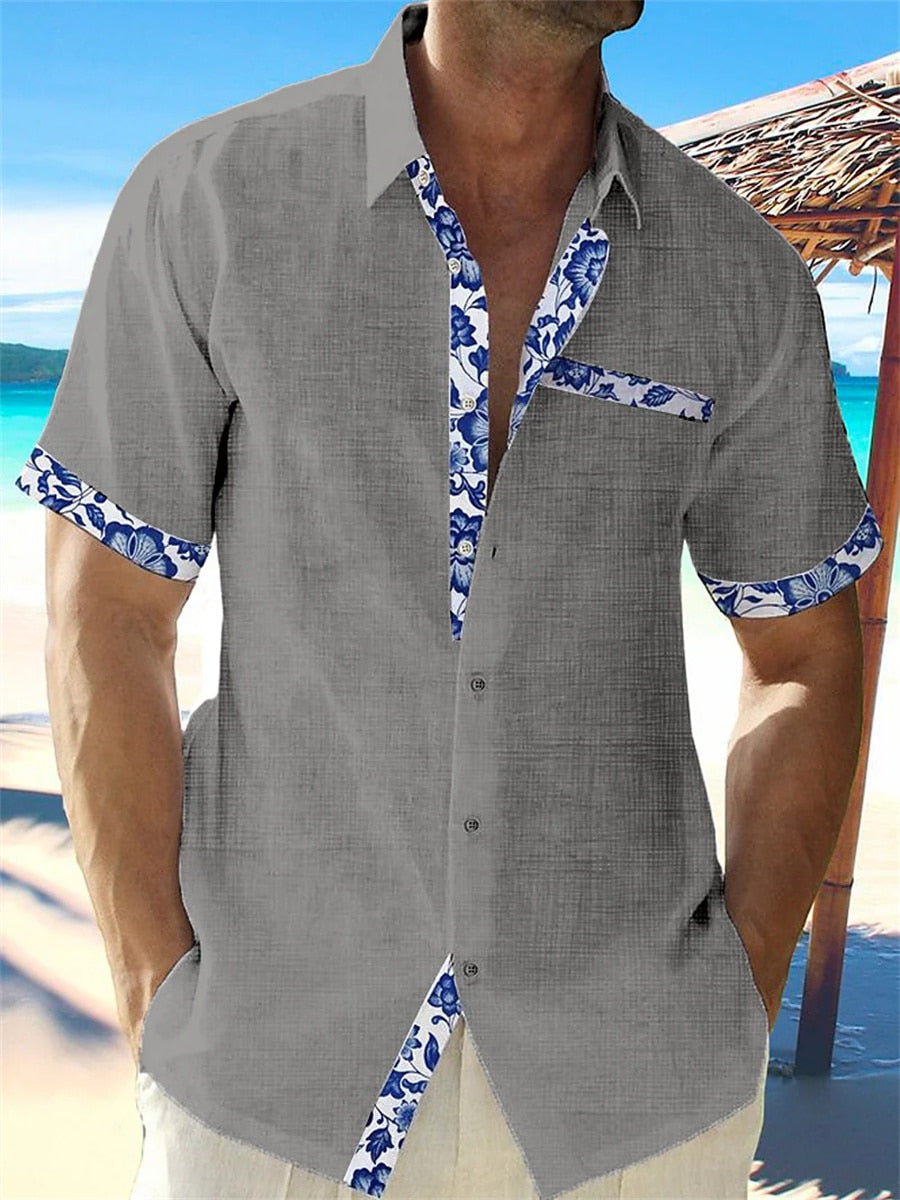 Men Lightweight Breathable Relaxed Fit Casual Long Sleeve Shirt