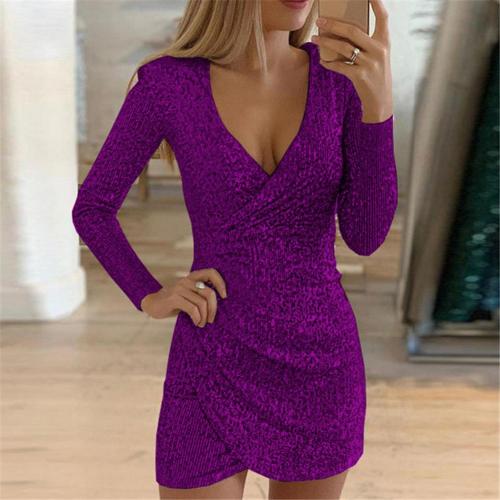 Aria | Women's Sequin Wrap Dress | Glitter, Festive Occasions | Adjustable Belt
