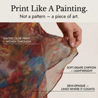 Floral Dress Women Midi Wrap Watercolour Print Flutter Sleeve