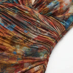 Floral Dress Women Midi Wrap Watercolour Print Flutter Sleeve