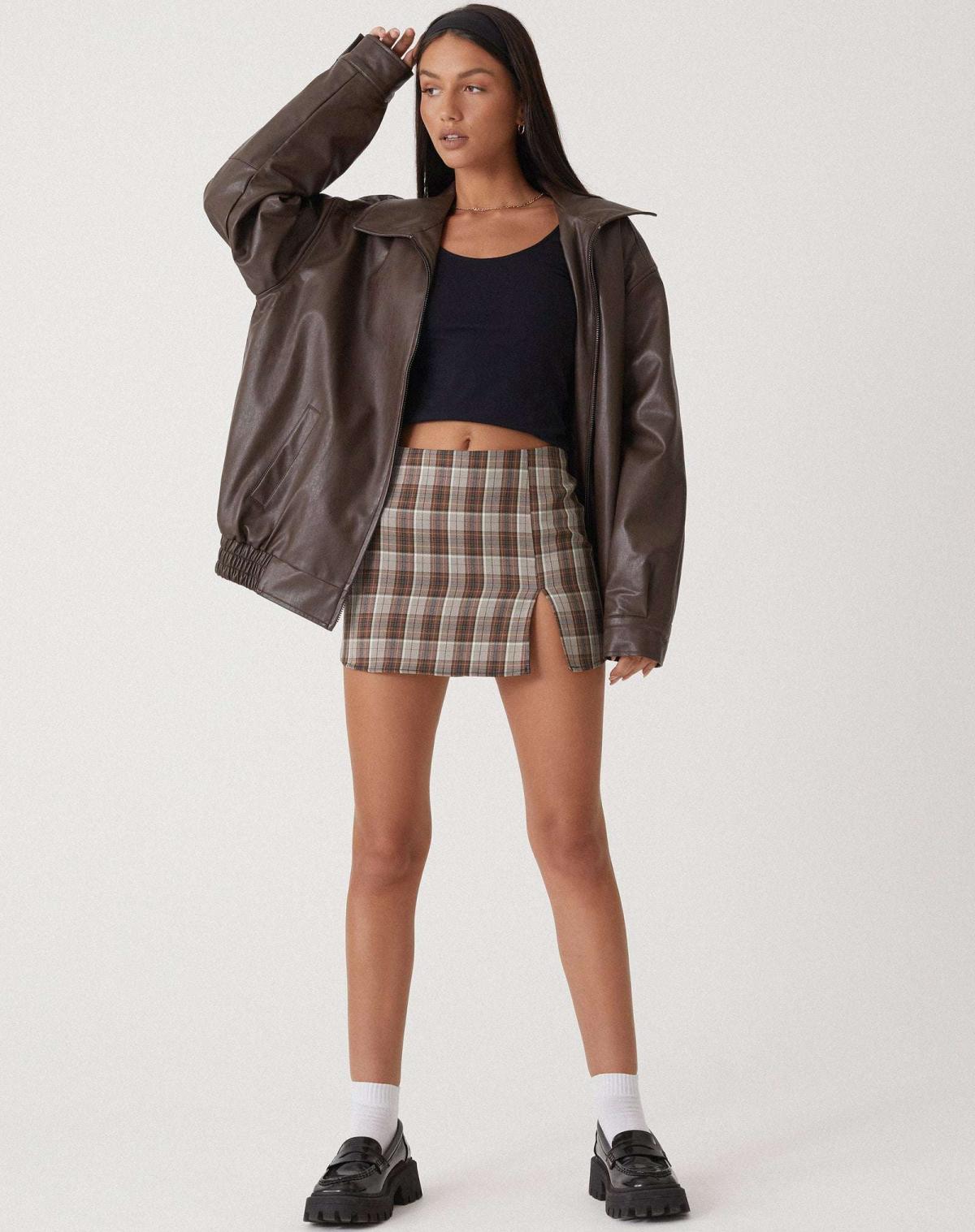 Quinn | Women's Oversized PU Leather Jacket | Faux Leather, Relaxed Fit