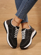 Women Wedge Sneakers Orthopedic Arch Support Cushioned Lace Up