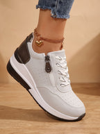 Women Wedge Sneakers Orthopedic Arch Support Cushioned Lace Up