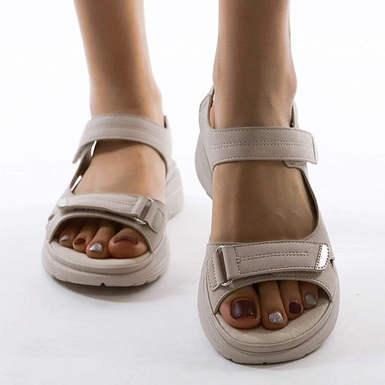 Women Sandals Mid Heel Slip-On